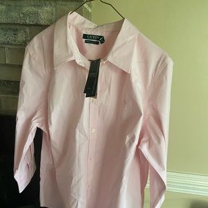 NWT women’s 3/4 sleeve button up -Ralph Lauren 2x